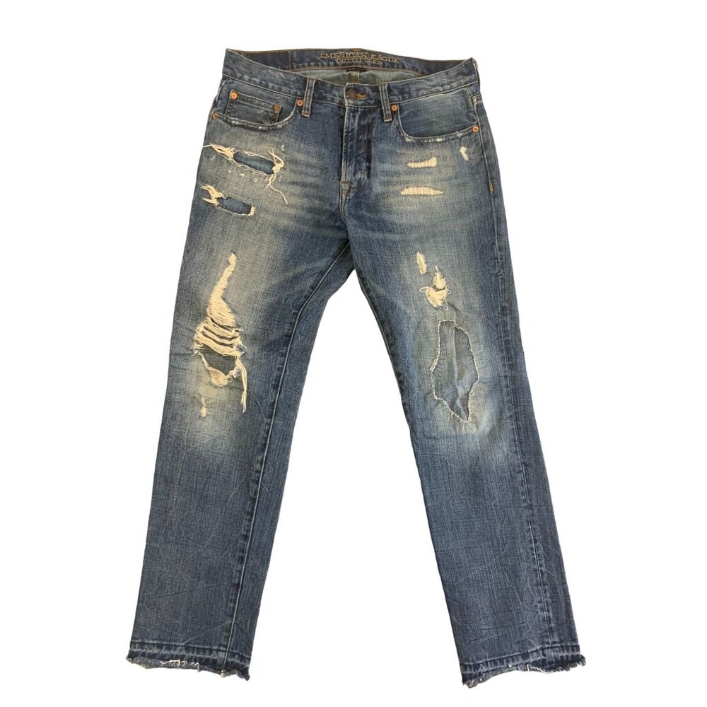 American Eagle Outfitters Mens Jeans Size 31x30 Distressed Made to Last Slim Str